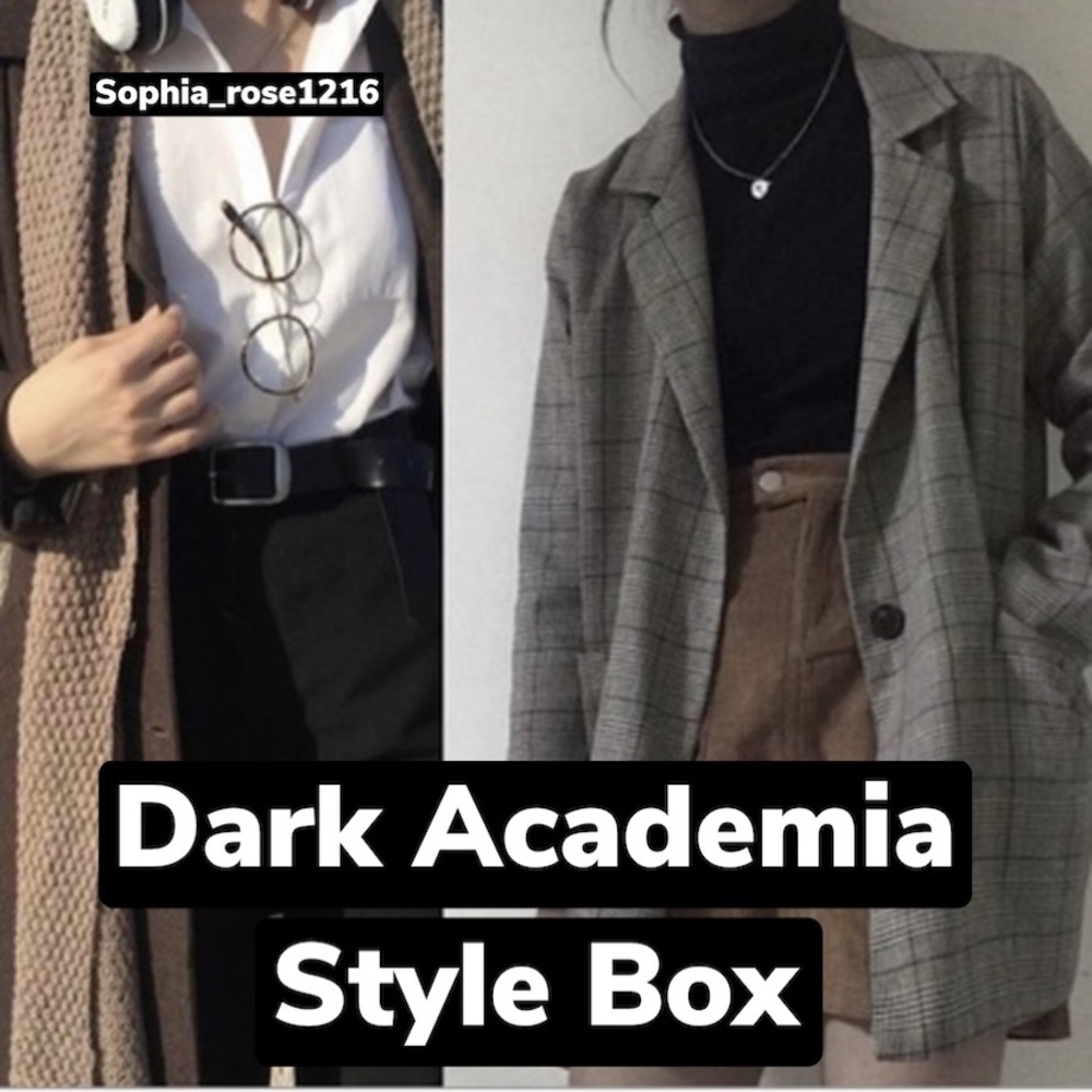Dark academia style mystery box